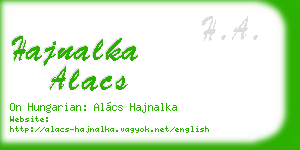 hajnalka alacs business card